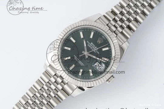 0408 Tailored DateJust 41 126334 NTF 1:1 Best Edition 904L Steel Green Stick Dial on Jubilee Bracelet VR 2155
